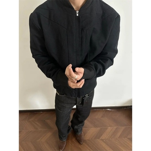 JK729-尺码M-3XL-特P56-美式解构剪裁倒三角水洗夹克外套图片