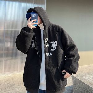 摇粒绒外套男冬季羊羔绒保暖夹克M061-P60图片
