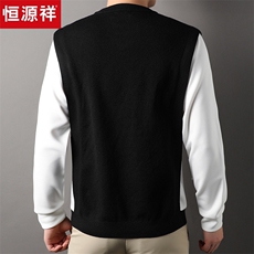 假两件卫衣中青年男士秋冬款2024新款男款休闲打底衫冬季长袖t恤，男装T恤，电商B212（原钱塘6029）