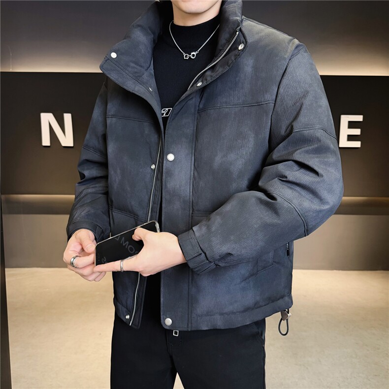 标90男休闲立领羽绒服图案面包服外套上衣A329-YR2553-P255,男装羽绒服,电商A329