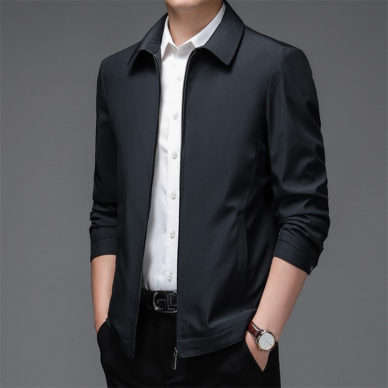 BJY08158男士2023年秋季新款长袖休闲爸爸装翻领夹克外套P109,男装夹克,电商B360
