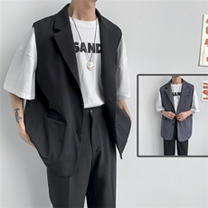 西装马甲外套男痞子帅气2021韩版夏季新款上衣百搭潮流W694-P45，男装西服，星座412-2