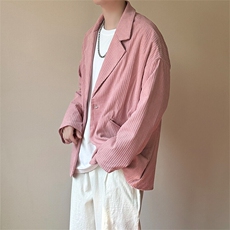 现货-春季新品潮牌设计感西装外套宽松痞帅休闲西服-AZ2430-P95，男装西服，电商A351