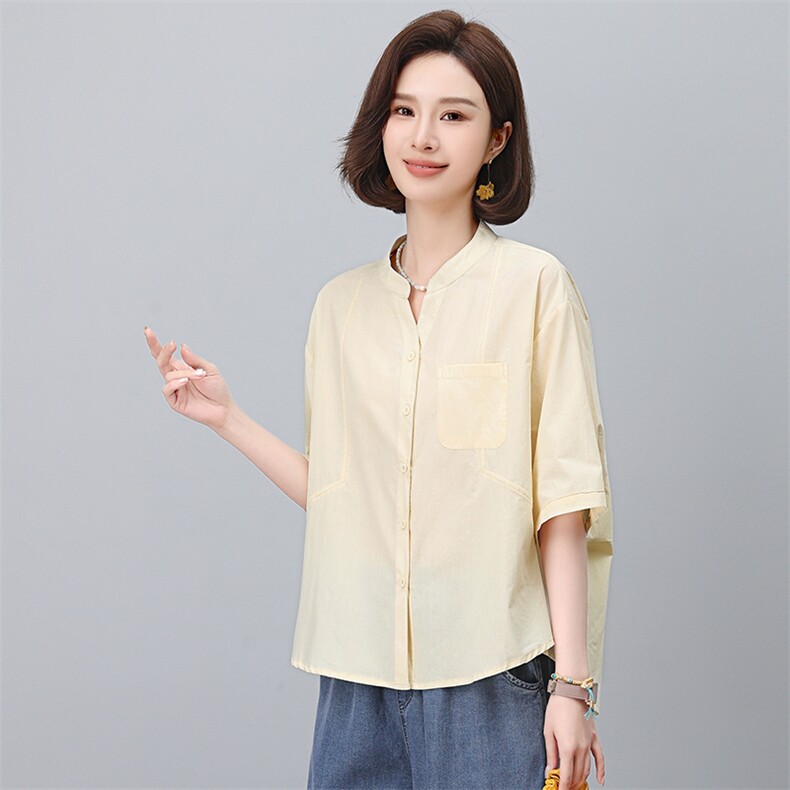 2025年夏季新款全棉开衫,女装衬衫,悦见她