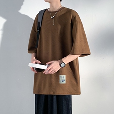 T902P30光影墙重磅350克休闲时尚潮牌半袖男士宽松T恤短袖上衣，男装T恤，电商A026-1