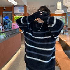 B392P55秋冬男装毛衣时尚休闲宽松打底衫条纹鹿毛绒，男装针织衫/毛衣，星座512-6