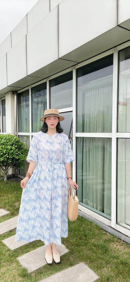 纯苎连衣裙小衫裤子裙子衬衣 时尚风 风淑女风休闲风，女装连衣裙，川哲