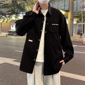 衬衫男春秋2024新款外套日系衬衣学生潮牌短袖上衣服CY625-P41图片