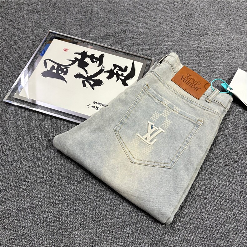 1506-1/KE101/P50高端烟灰色牛仔裤男潮牌时尚弹力修身高级感,男装牛仔裤,星座1506-1