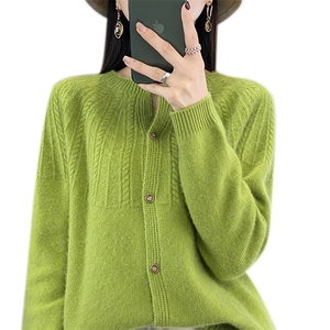 2022早秋新款长袖女士针织开衫纯色简约薄款外搭上衣气质减龄外图片