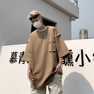 2024夏季新款山系户外运动半袖男工装口袋短袖t恤 现货 T1749-P32图片