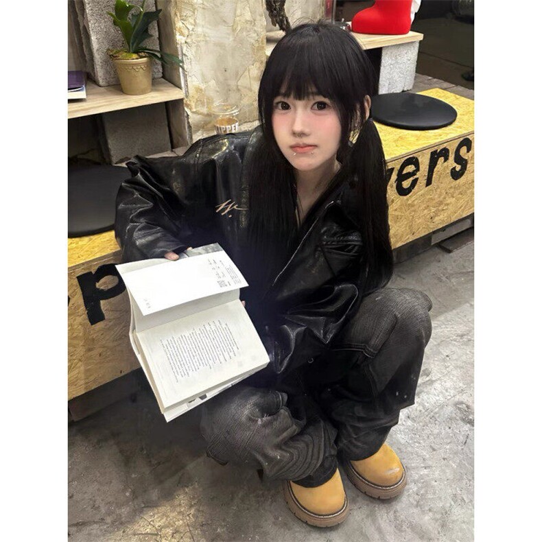 原版复古PU皮外套JK0139-特批95,男装夹克,星座313A(原308A-2)