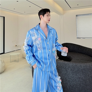 26秀场新款条纹套装P285图片