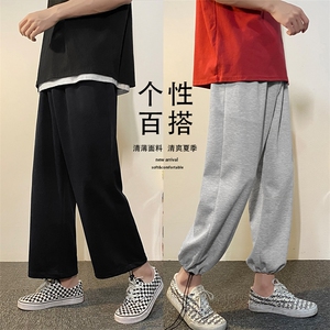 夏季薄款2023新款潮牌抽绳束脚休闲长裤宽松卫裤WK01-1特批23图片