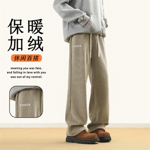 日系复古灯芯绒垂感运动卫裤宽松JRX2889常规特批45 加绒特批55图片
