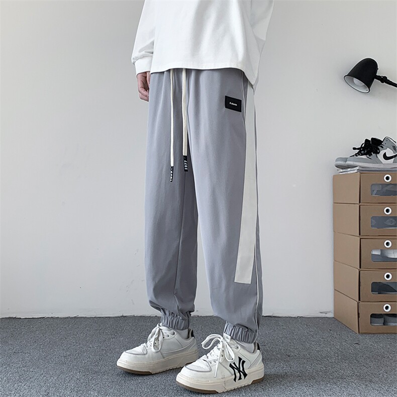 裤子男美式重磅休闲卫裤潮牌束脚oversize哈伦运动裤K0357-P45,男装休闲裤,星座308B-2