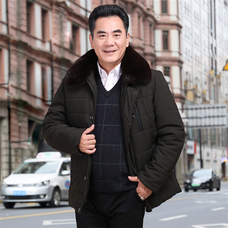 8803/P130中老年棉衣男爸爸冬装保暖棉袄加绒加厚老年棉服外套,男装棉衣,星座1216（原钱塘722）