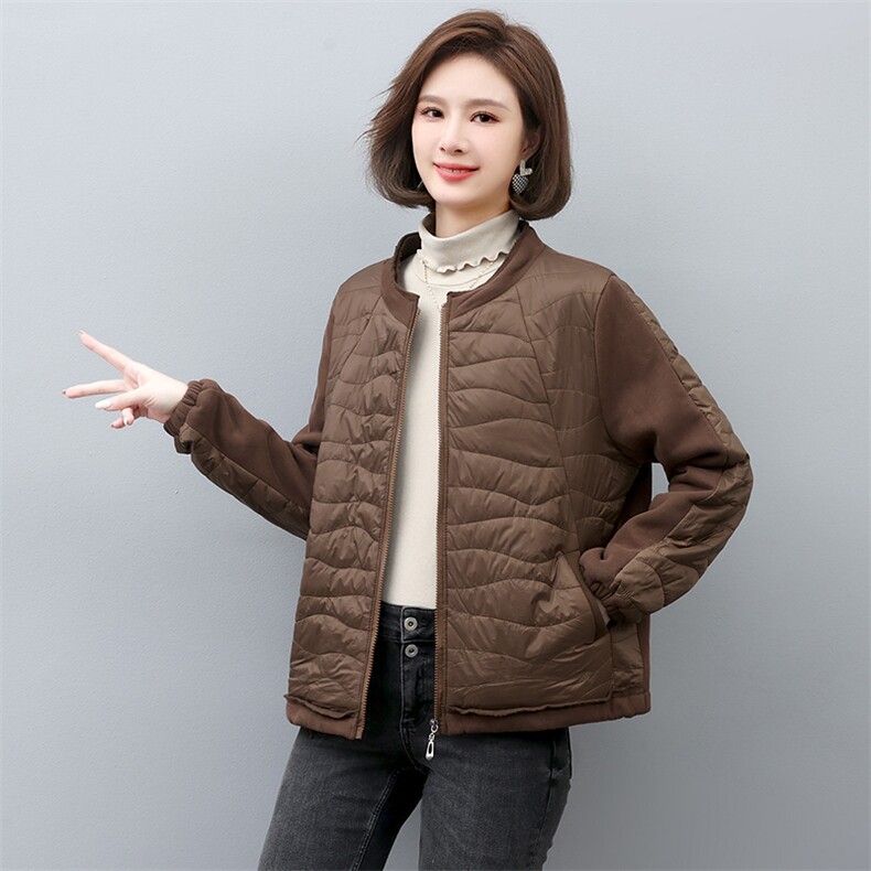 短款外套女2022新款冬季夹棉夹克秋冬薄款时尚棉衣棉服,女装棉衣/棉服,忆绮罗