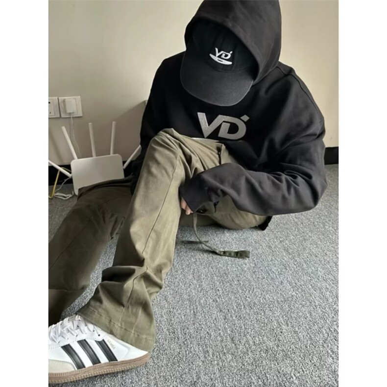 VD光盘刺绣卫衣Cleanfit风格重磅Vibe风休闲宽松连帽,男装卫衣,四季星座505