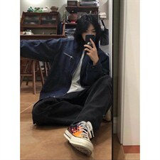 26春装高品质老钱风立领夹克外套男女美式潮牌拉链工装风宽松上衣，男装夹克，电商A486