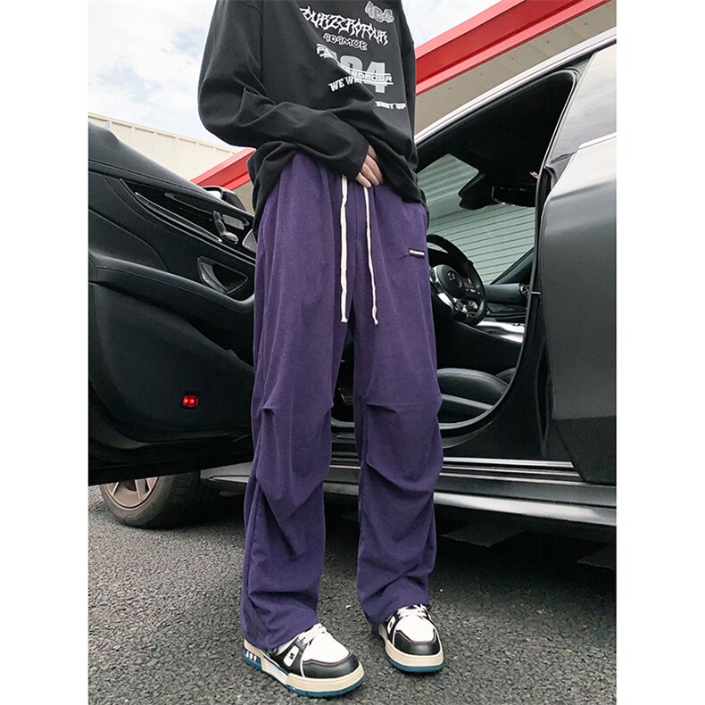 2025秋季新款美式垂感大码休闲裤A017K775P45,男装休闲裤,电商A017