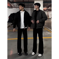 cleanfit美式微喇毛呢西裤高街风春季休闲长裤男潮牌LMN100-P58，男装西裤，星座1008