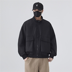 JK007无影墙大口袋工装教练飞行员夹克聚酯纤维(S-3XL)TP38，男装夹克，电商A088