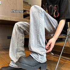 XZ616春季新款烟灰色纯版微喇弹力牛仔裤TY976特P40控78，男装牛仔裤，星座512A（原616）