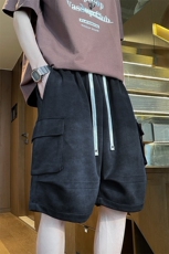 K5030/特P35夏季2026年工装短裤男士多口袋五分裤中裤扎染脏脏裤，男装牛仔裤，电商A141