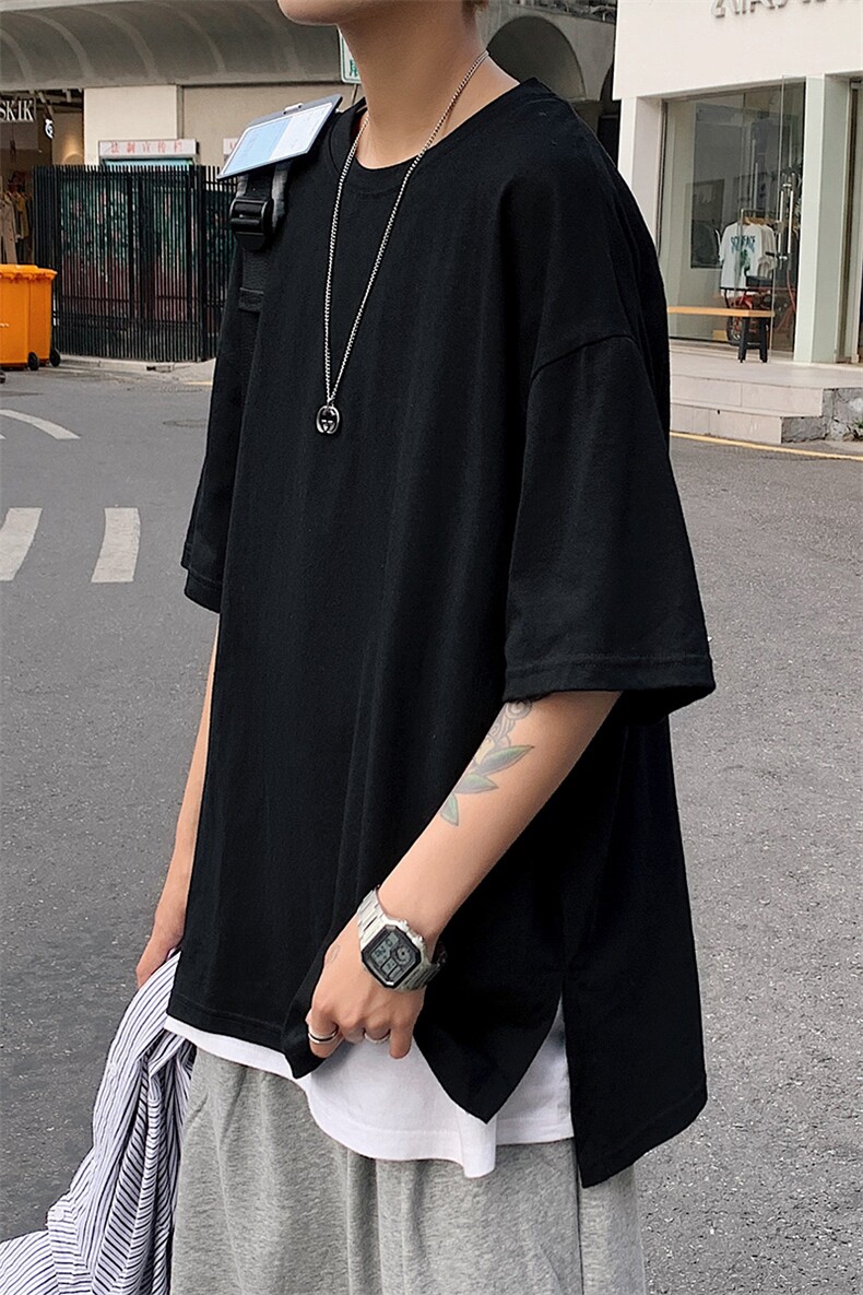 图案已注册港风日系休闲情侣潮大码风短袖T恤男DT726F30,男装T恤,星座227-7