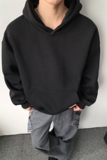 加绒银狐绒无帽绳连帽卫衣重磅450克boxy潮棉外套男潮AH932JR-P42，女装短外套，星座610B-1