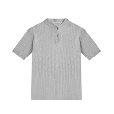 数据款！2025年夏季新款美式肌理感短袖老钱风亨利领T恤TX212-P28，男装T恤，电商C213(原B265)
