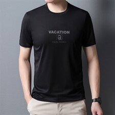 短袖t恤男2023夏季新款冰丝中年商务休闲宽松薄款纯色男装时尚，男装T恤，电商B212（原钱塘6029）