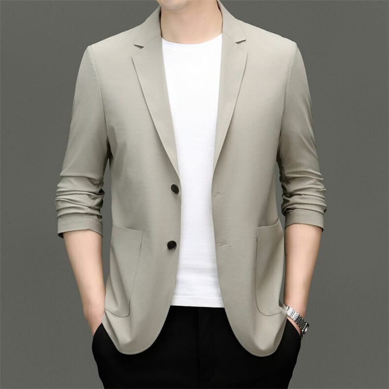 ZL-F666男式春夏新款长袖简约西服休闲商务便服西装防晒服图片