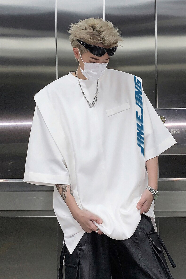 男装印花短袖t恤抗皱潮牌假两件上衣男生体恤XZ514-2-202447-P58,男装T恤,星座514-2(原B239)