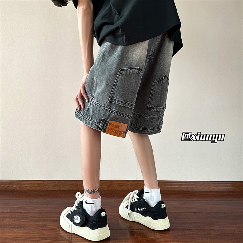 XZ616夏季半松紧腰裤子穿反了设计款牛仔短裤TY2454特P40，男装牛仔裤，星座512A（原616）