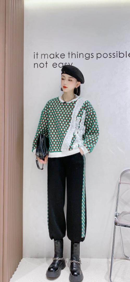 针织毛衣女秋冬设计感小众慵懒风外穿套头宽松针织衫软糯，女装针织衫/毛衣，菲莎比娅