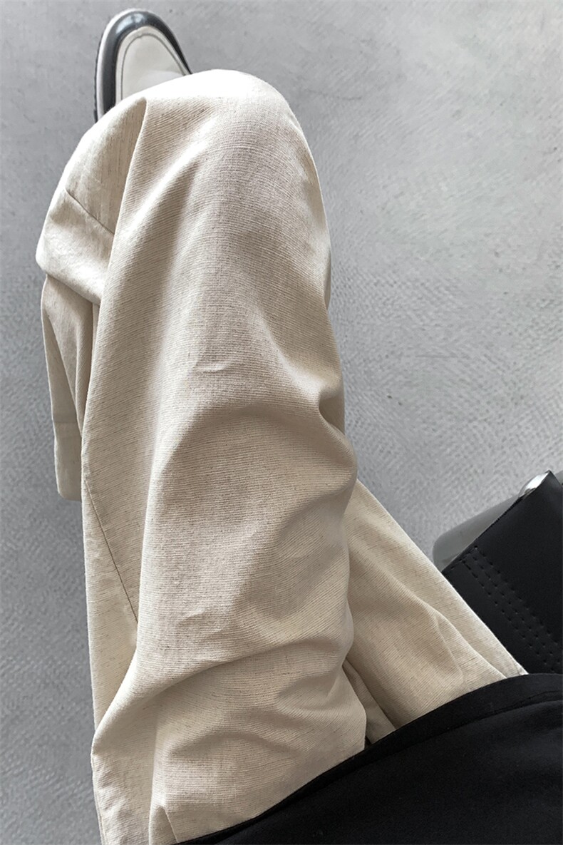 8XL-M特大码冰丝棉麻宽松休闲长裤男高端亚麻灯笼裤太极裤K982P58,男装休闲裤,电商D206-1