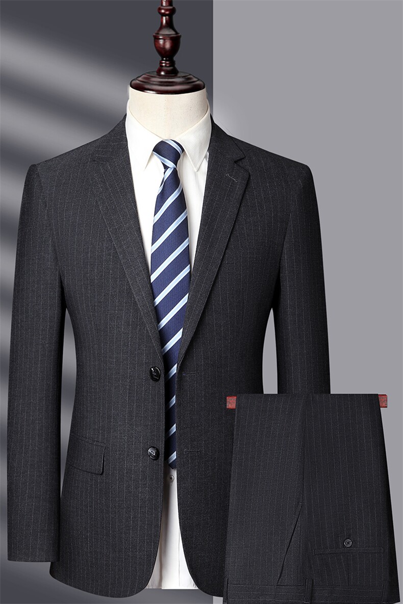 秋季两粒扣商务西装男父亲西服套装中老年休闲西服MNSA1577-P290，男装西服套装，电商B212（原钱塘6029）