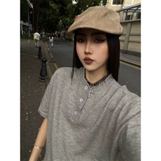 小众设计感美式针织短袖男女夏季宽松休闲高级感百搭上衣MJT05，男装针织衫/毛衣，星座1116A（原606A-3）