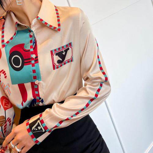 春款 定位花衬衫，女装衬衫，哥卓