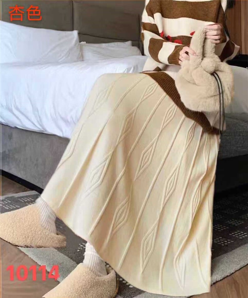 2025年秋季时尚百搭通勤简约休闲长款半身裙，女装半身裙，暖达羊绒