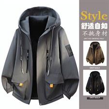 现货春季新款潮牌连帽休闲工装多口袋外套A436-D209夹克-P65，男装夹克，电商A436