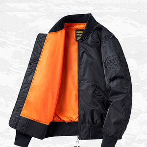 主推款：外套男飞行员夹克教练春秋冬加棉大码工装机车服棒球服棉图片