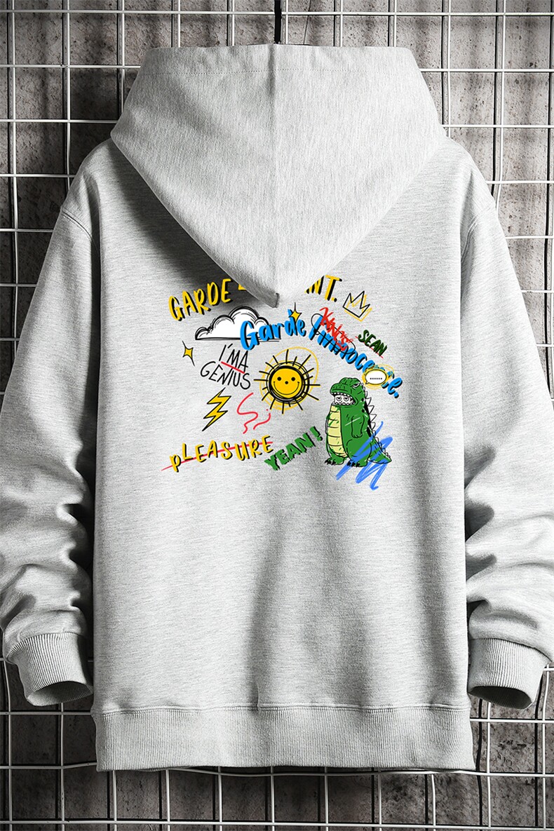 KS21219-P38连帽开衫卫衣男运动外套大码班服网格,男装卫衣,电商A040A