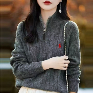 针织开衫女秋冬坑条加厚外套小个子羊毛衫图片