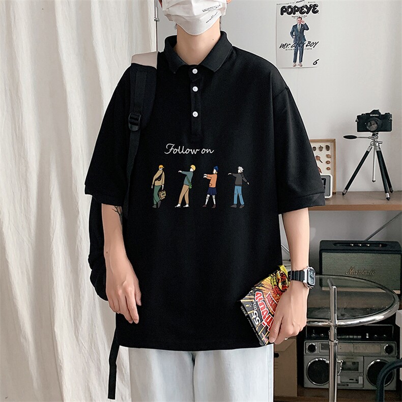 PL57043-P35翻领短袖polo衫男大码胖子半袖t恤男有领保罗衫模特,男装Polo衫,电商A040