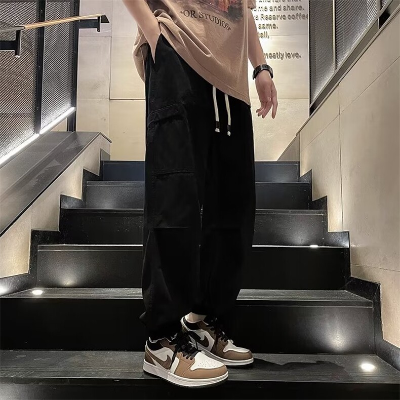 美式高街宽松阔腿工装裤男女潮牌休闲百搭裤M631-P38,男装休闲裤,星座1109-3