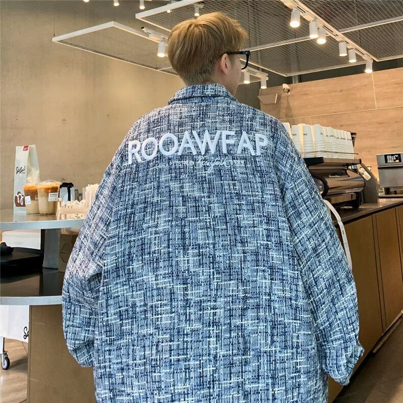 小香风夹克按韩版潮流字母刺绣高街帅气2025春季外套W5321-P60，男装夹克，星座412-3