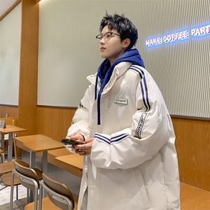 棉衣男冬季新款港风宽松假两件连帽学生棉服MY8882-P82图片